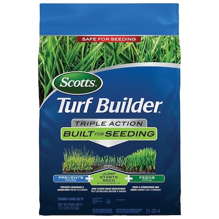 Turf Builder TripleAction Lawn Fertilizer, Solid, Fertilizer, OffWhite, 173 Lb Bag